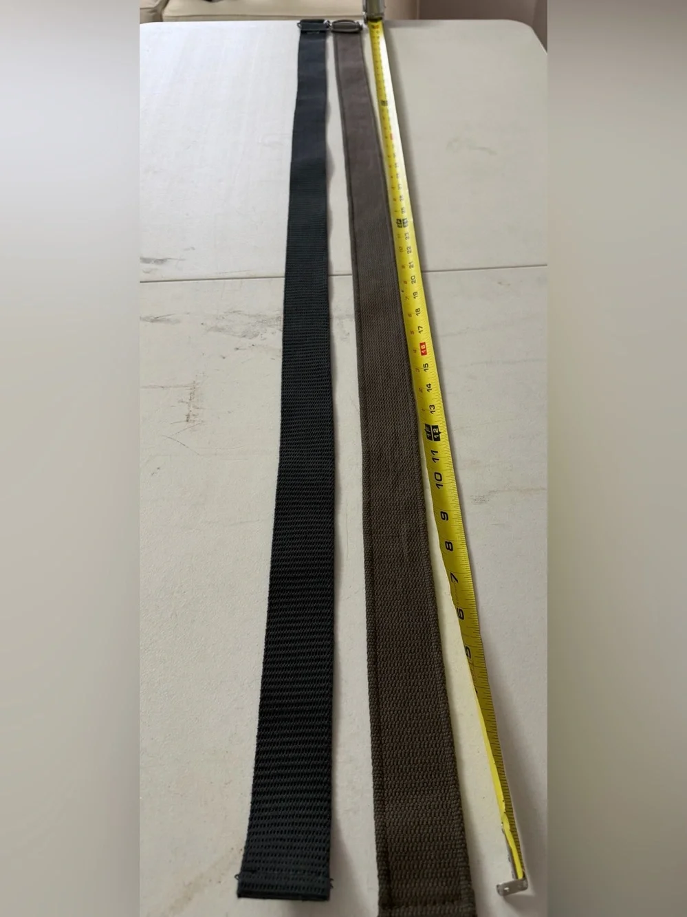 Men's Webbing D-Ring Belt in Black and Olive